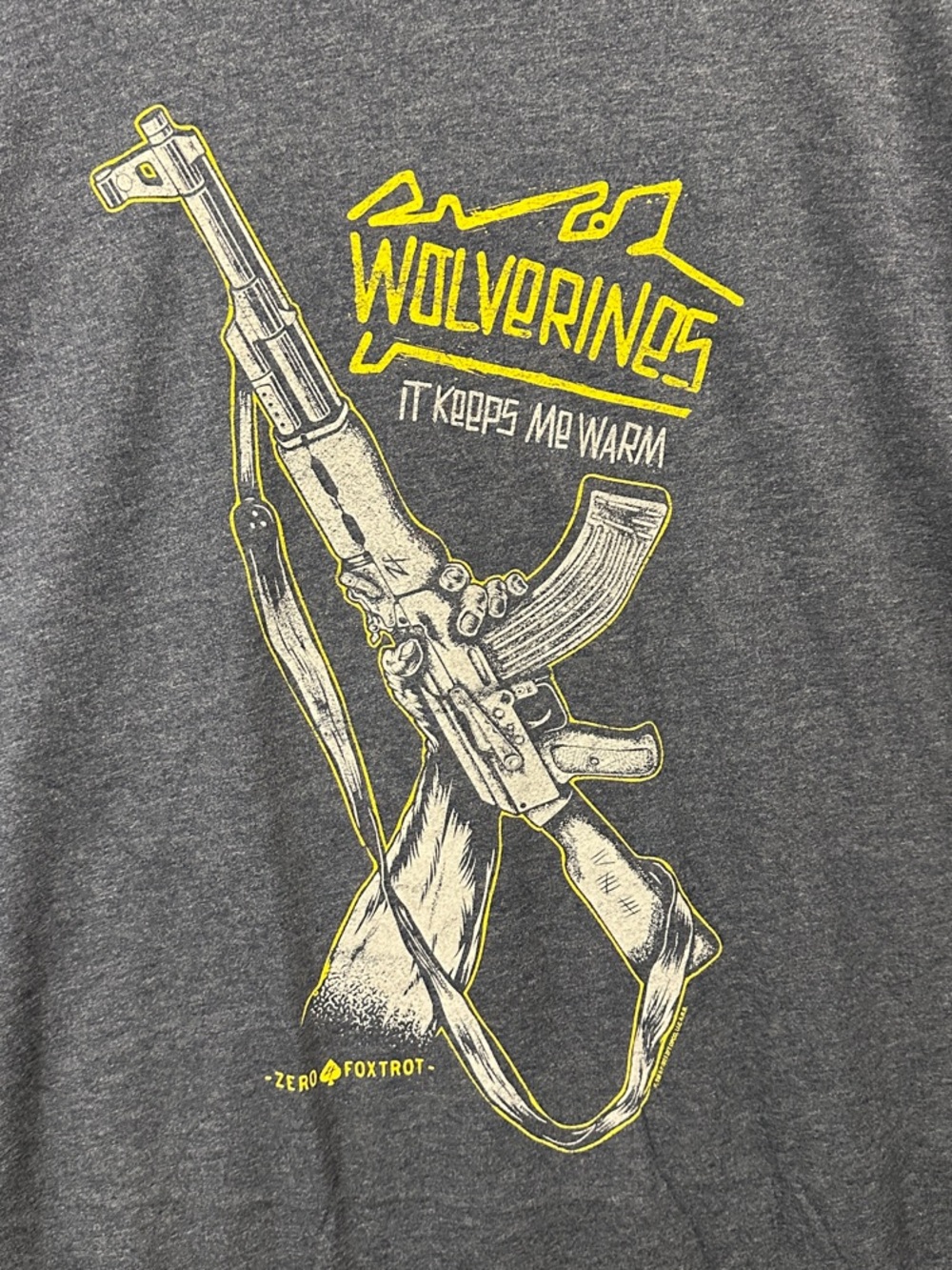 Zero Foxtrot Wolverines Graphic Short Sleeve Tee - Navy Blue